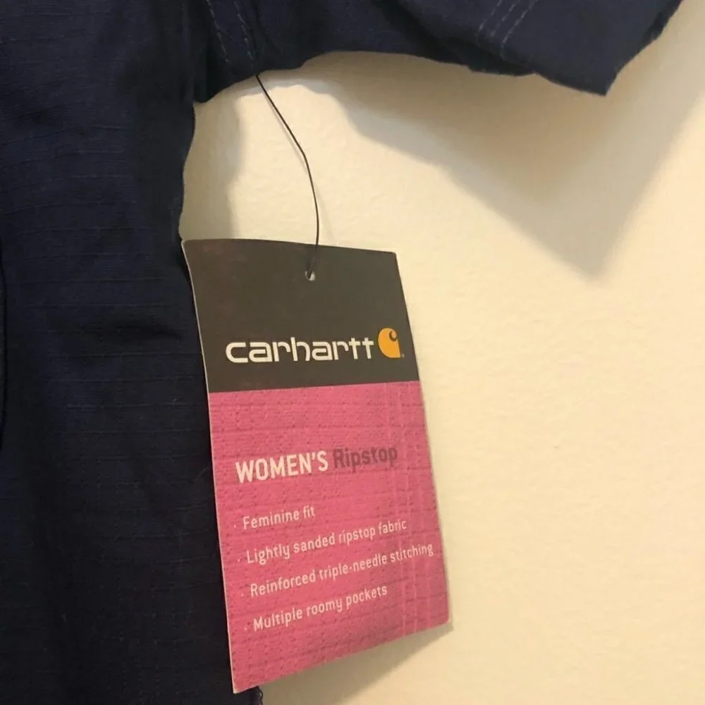 𝅺Carhartt Scrubs V-Neck Multi Pocket Cotton Blend Ripstop Top - Picture 9 of 10